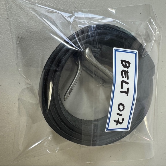 Modern Men's Rustic Genuine Black Leather Belt Size 34 - Picture 13 of 13